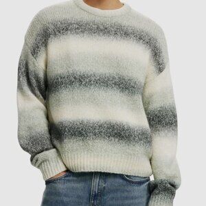 Cotton on Men's Ombre Crew Knit Sweater Charcoal Ombre Size XL